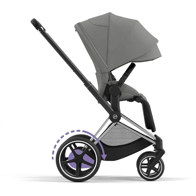 Cybex Chrome ePriam Travel Bundle-Set 4in1 inkl Cloud T Plus Chrome / Black / Mirage Grey