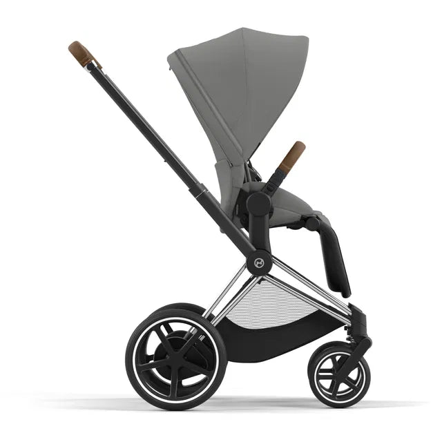 Cybex Chrome ePriam Travel Bundle-Set 4in1 inkl Cloud T Plus Chrome / Brown /Mirage Grey