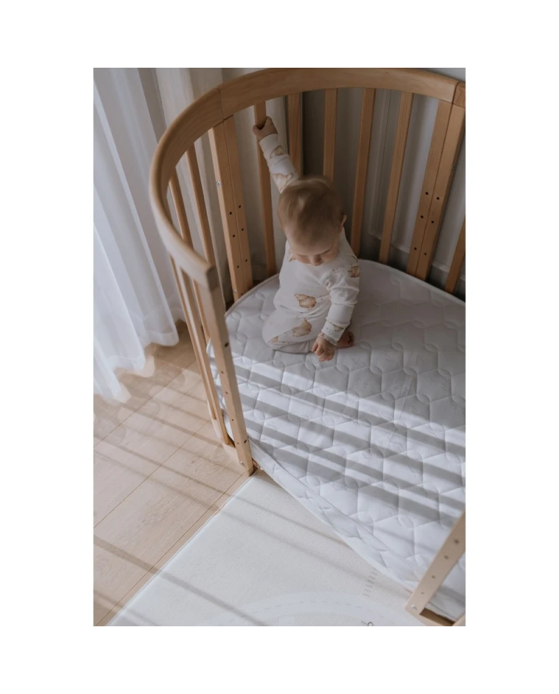 Matratze mit Kokoseinlage für OVALES Babybett – Gross