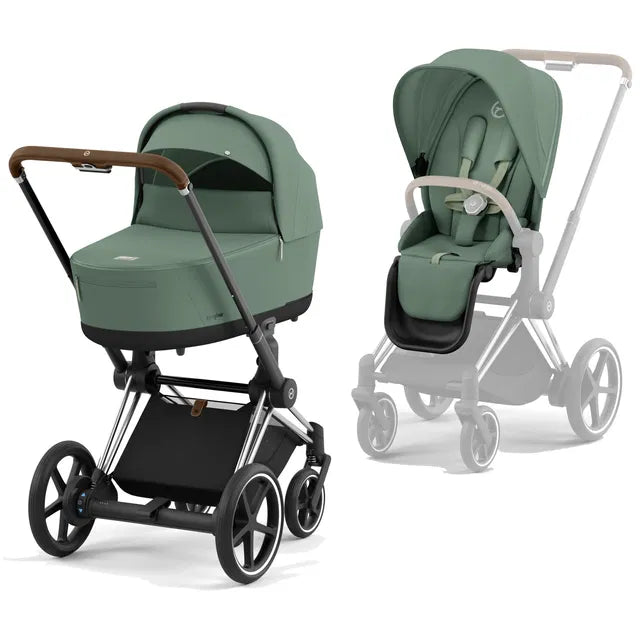 CYBEX ePriam 2.0 Chrome Brown Kombikinderwagen cozy beige beige