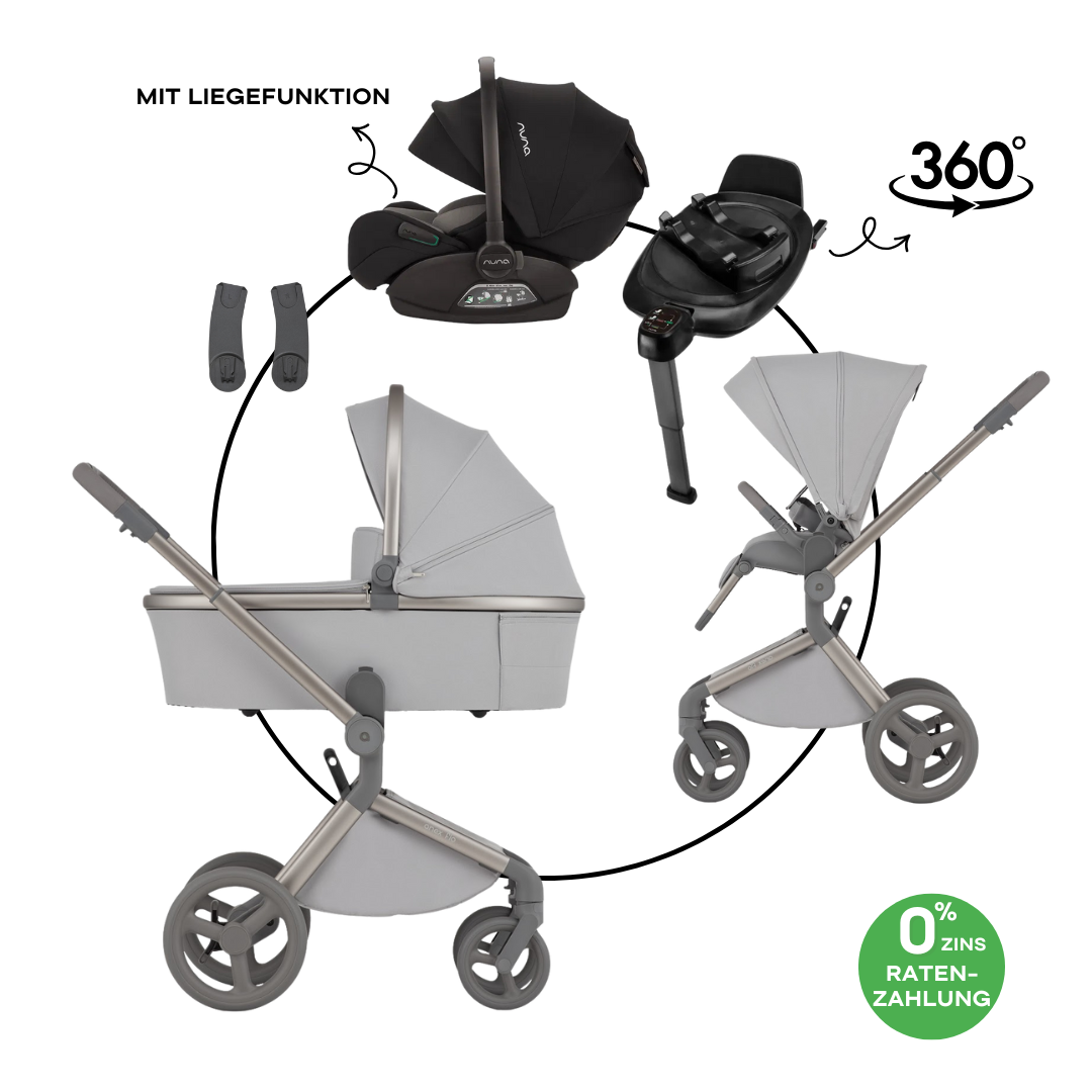 Anex Flo Frossy Bundle-Set 4in1 inkl. Nuna Arra flex Babyschale & Base Next