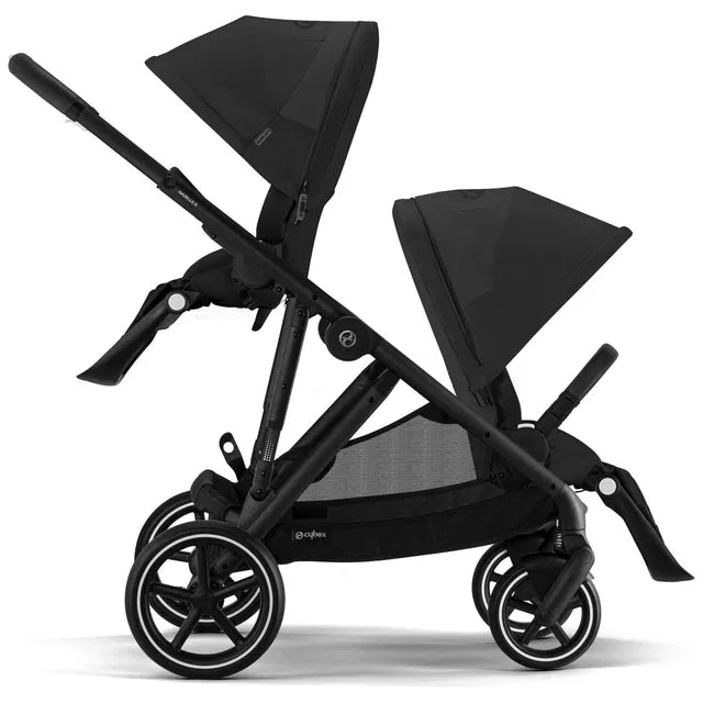 CYBEX Gazelle S Geschwisterkinderwagen moon black black