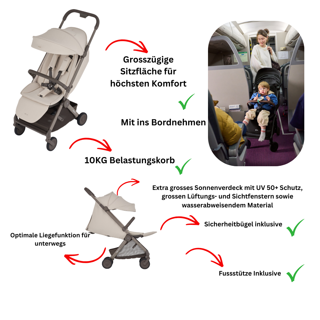 Anex Air Q Ensemble de voyage 2en1 avec baignoire pour bébé pliable Vanille