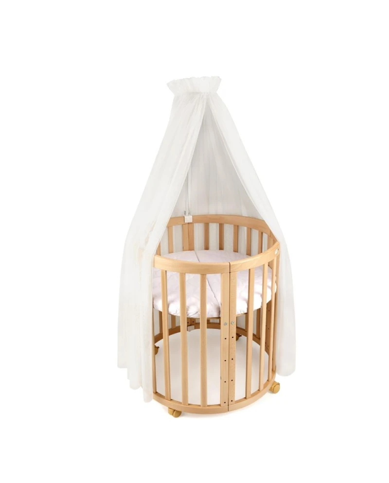 Baldachin aus Tüll in Beige + Baldachin-Gestell