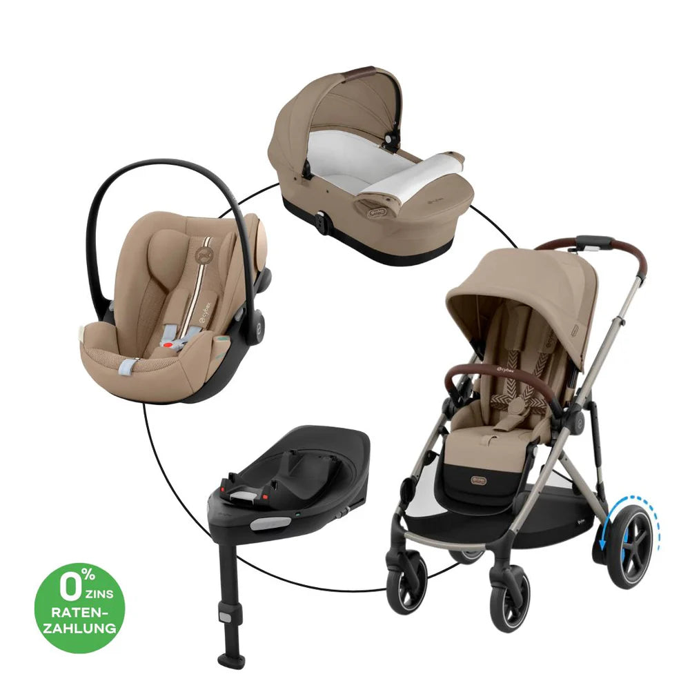 Cybex E-Gazelle Travel Bundle-Set 4in1 Moon Black