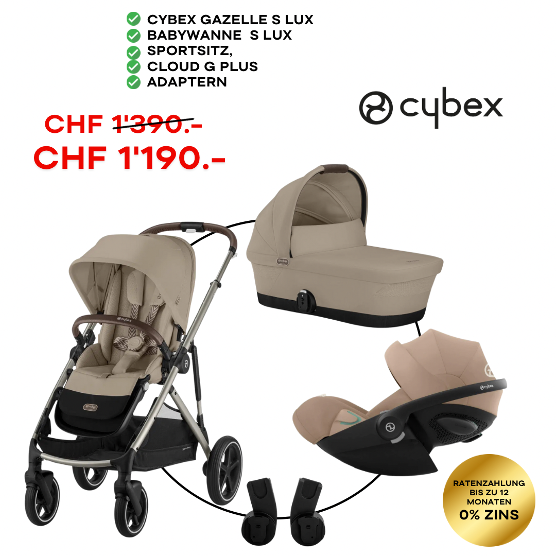 Cybex Gazelle S Trio-Set Bundle Inkl Cloud G PLUS i-Size Almond Beige