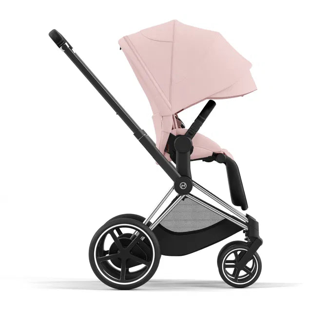 Cybex Chrome ePriam Travel Bundle-Set 4in1 inkl Cloud T Plus Chrome / Black /Peach Pink