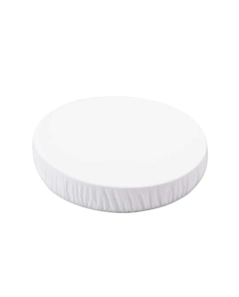 Spannbettlaken aus Baumwolle 73x73 cm – Weiss Oval