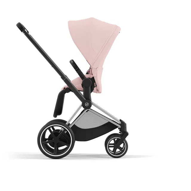 Cybex Chrome ePriam Travel Bundle-Set 4in1 inkl Cloud T Plus Chrome / Black /Peach Pink