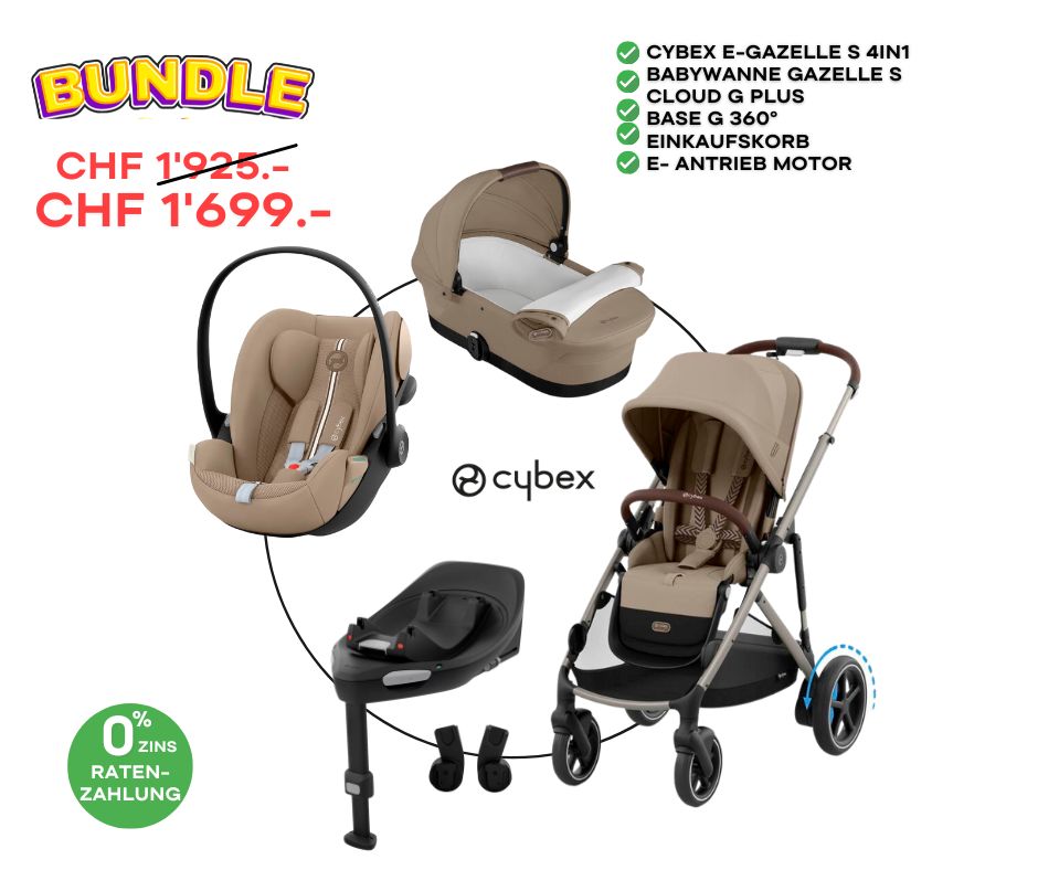 Cybex E-Gazelle Travel Bundle-Set 4in1 Almond Beige