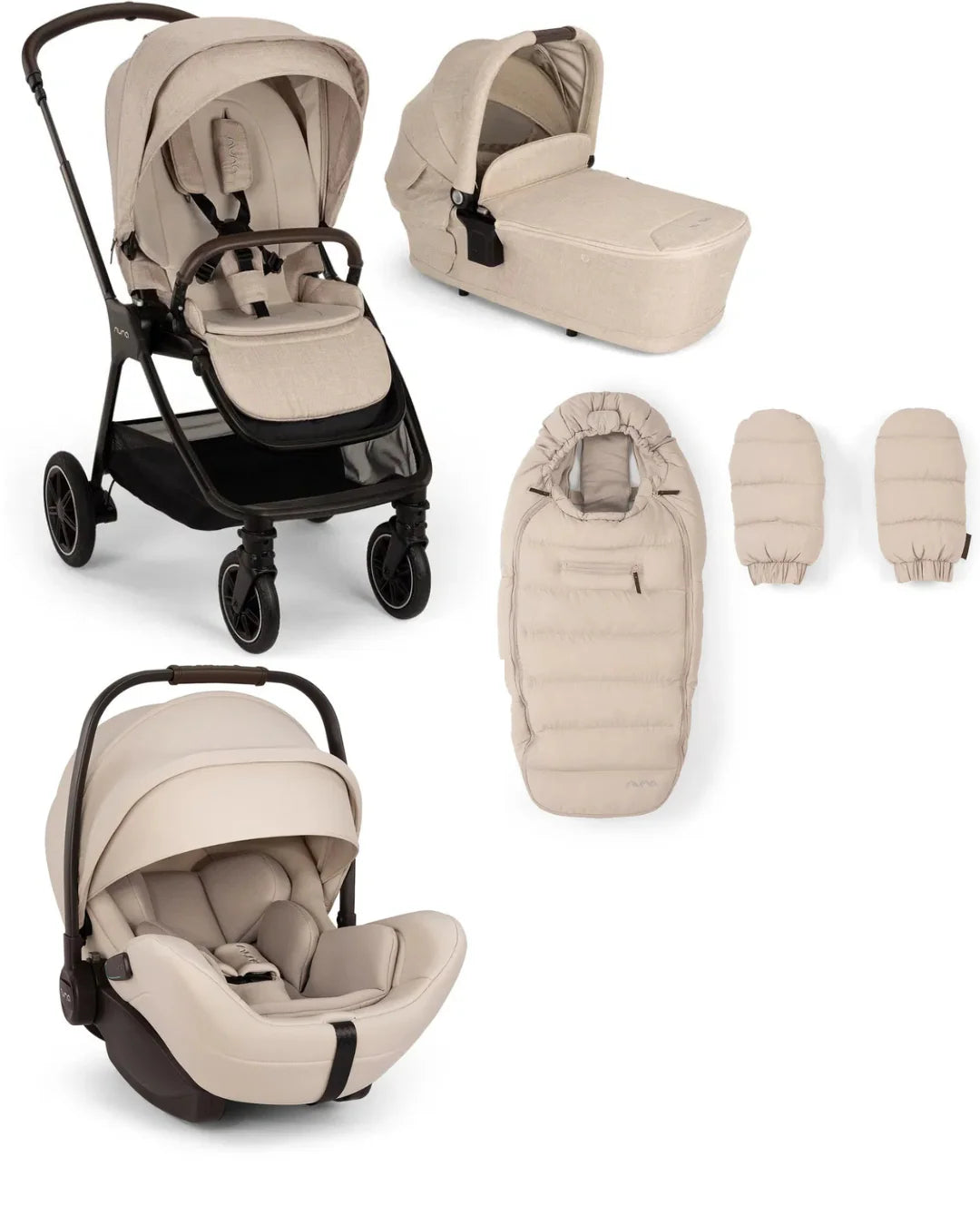 Nuna TRIV lx Kombikinderwagen mit Arra Flex und Winterset
