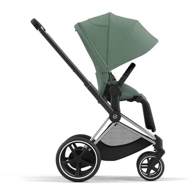 Cybex Chrome ePriam Travel Bundle-Set 4in1 inkl Cloud T Plus Chrome / Black / Leaf Green