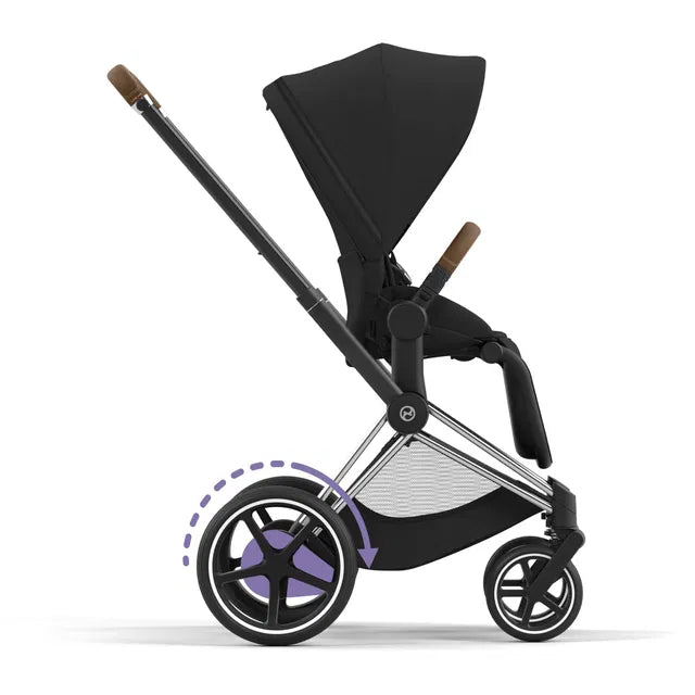 Cybex Chrome ePriam Travel Bundle-Set 4in1 inkl Cloud T Plus Chrome / Sephia Black