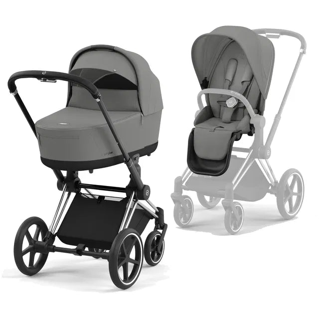 CYBEX Priam 4.0 Chrome Black Kombikinderwagen cozy beige beige