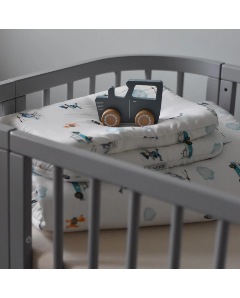 Bambus Decke & Kissen mit Füllung Polizei