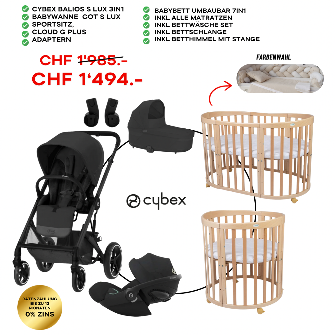 Cybex Balios S 3in1 Bundle Set inkl Oval Babybett 7in1