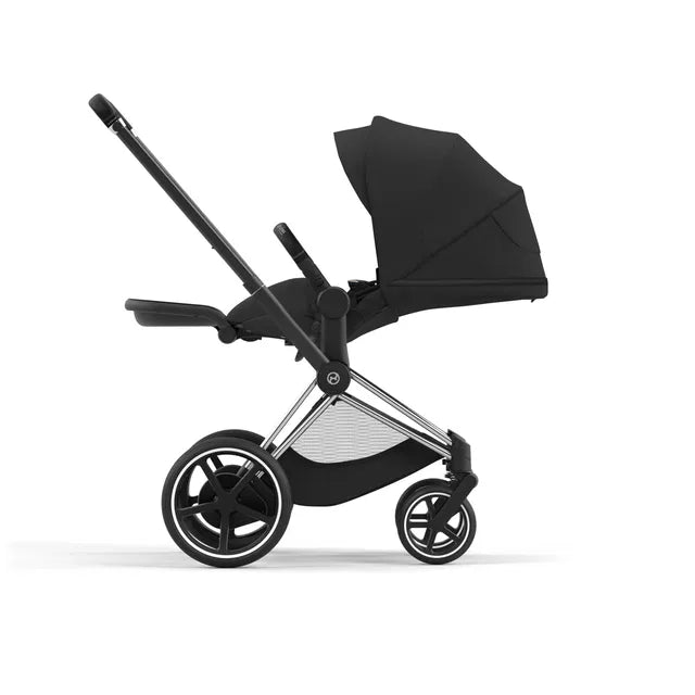 Cybex Chrome ePriam Travel Bundle-Set 4in1 inkl Cloud T Plus Chrome / Black / Sephia Black