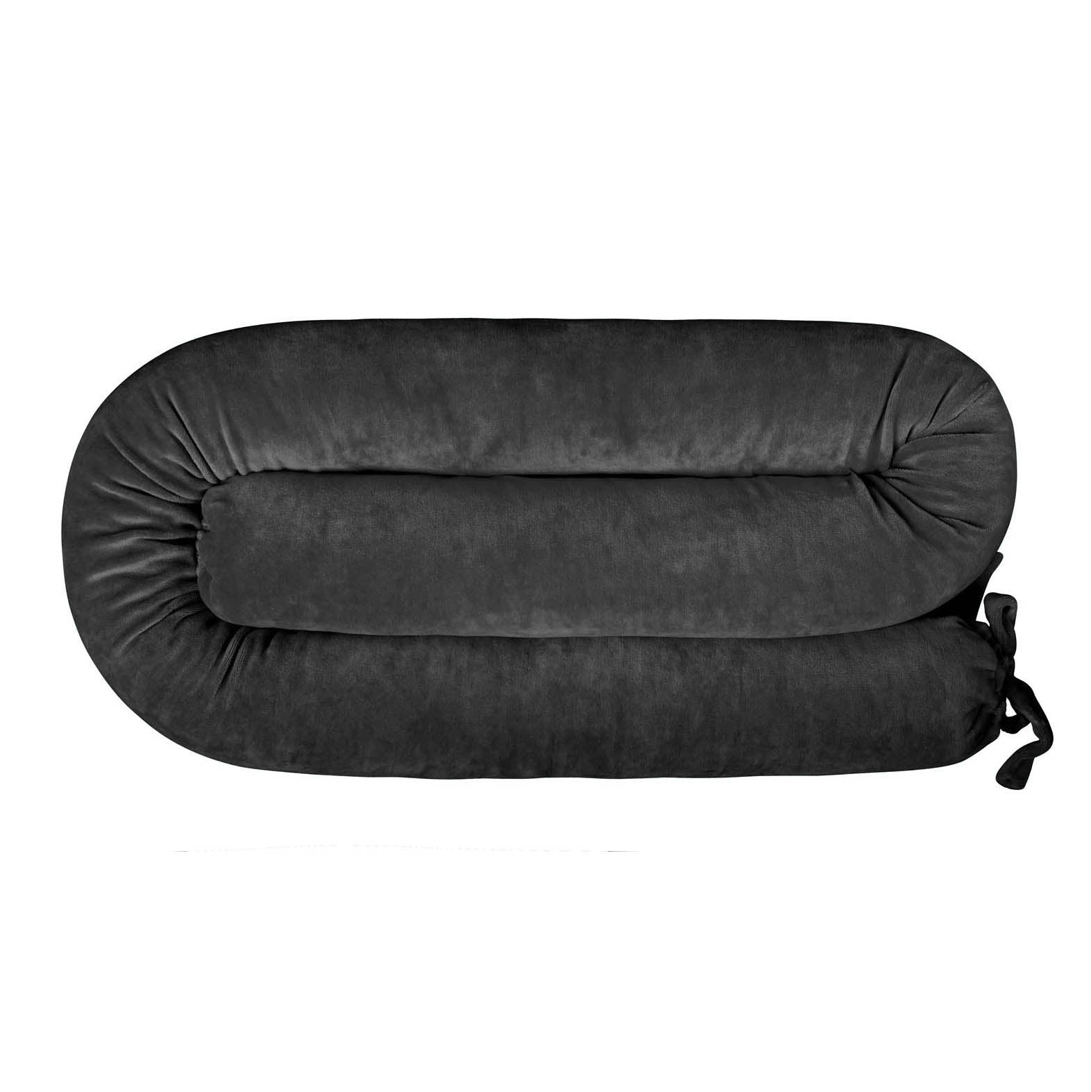 Nestchenrolle Samt anthracite