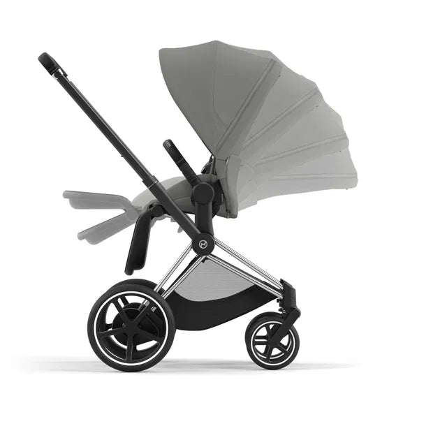 Cybex Chrome ePriam Travel Bundle-Set 4in1 inkl Cloud T Plus Chrome / Black / Mirage Grey