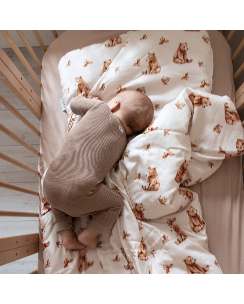 Bambus Decke & Kissen mit Füllung Bärchen