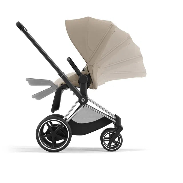 CYBEX ePriam 2.0 Chrome Black Kombikinderwagen cozy beige beige