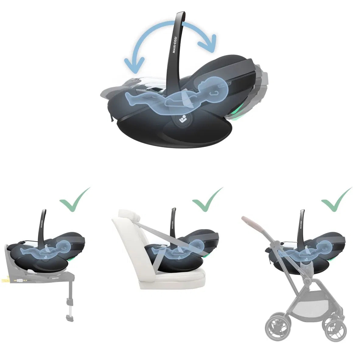 Maxi Cosi Pebble 360 Pro2 twillic graphite