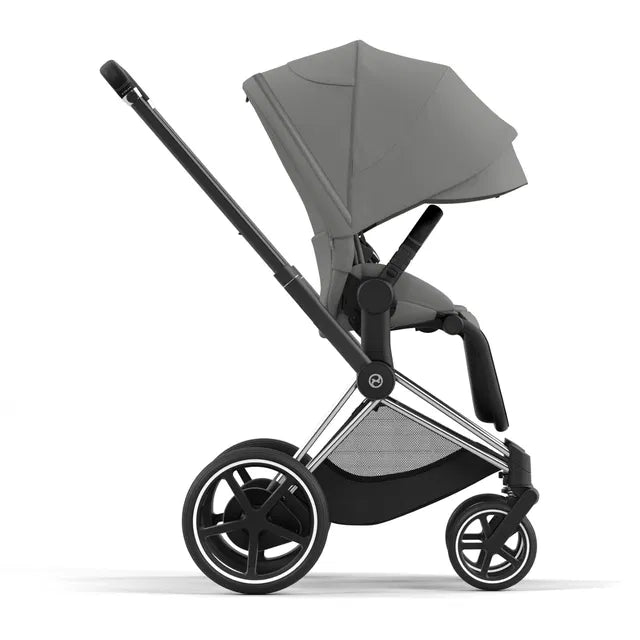 Cybex Chrome ePriam Travel Bundle-Set 4in1 inkl Cloud T Plus Chrome / Black / Mirage Grey