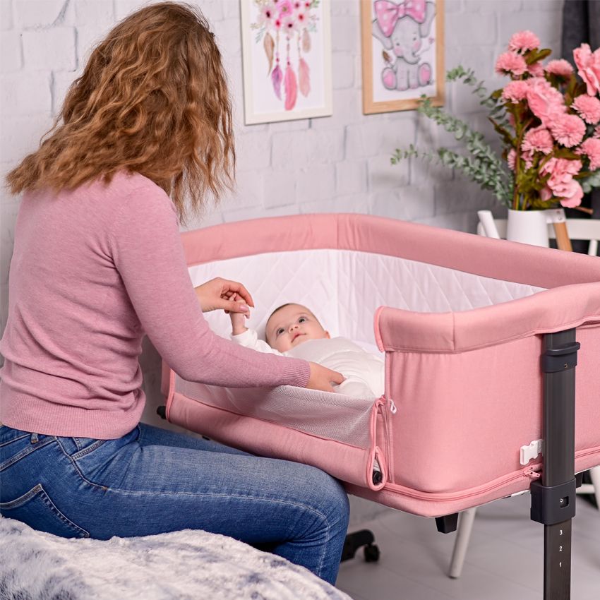 Lorelli Beistellbett Milano 2in1 ab Geburt mit Matratze höhenverstellbar