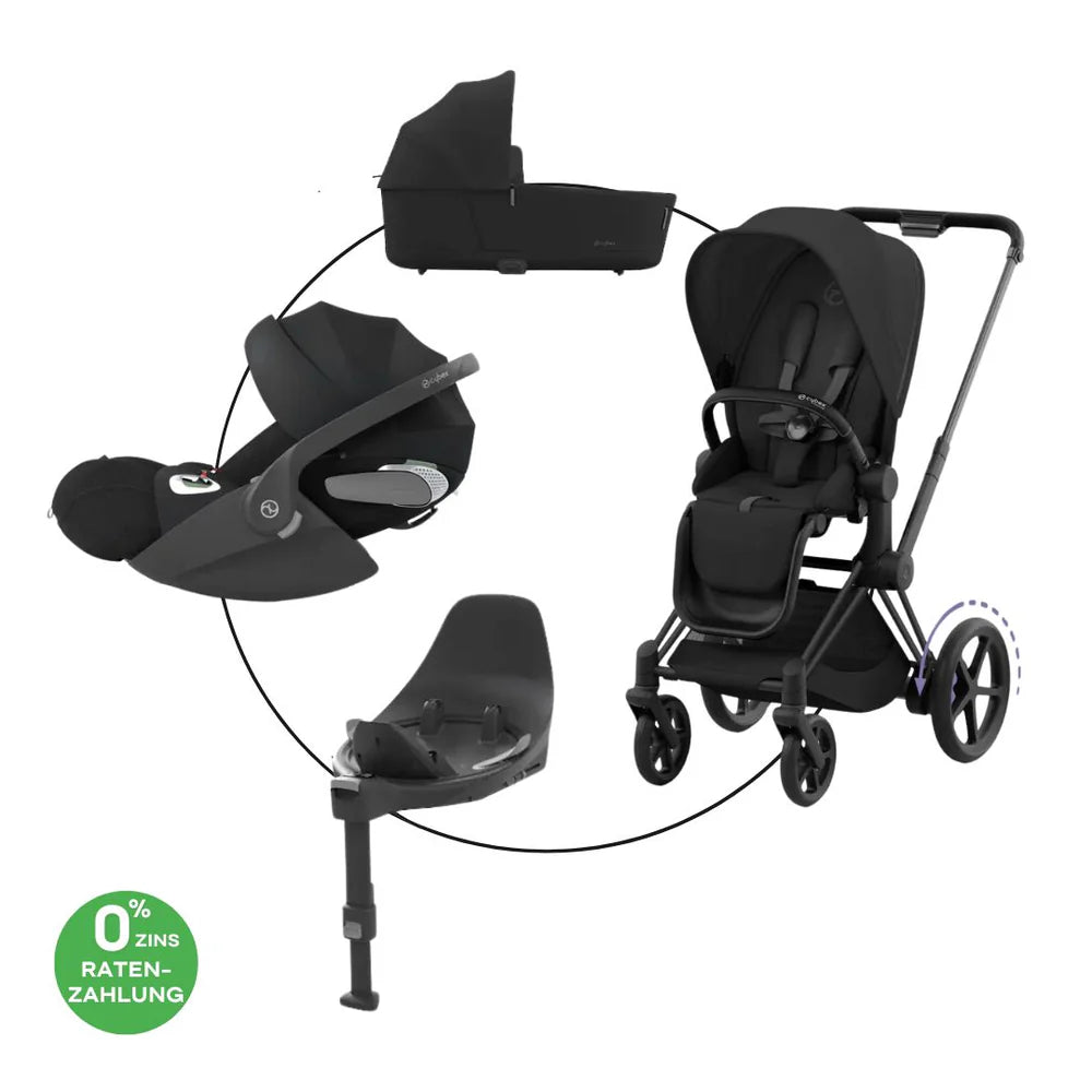 Cybex ePriam Travel Bundle-Set 4in1 inkl Cloud T Plus Off White / Black