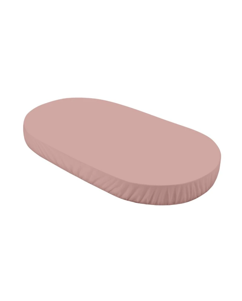 Spannbettlaken aus Baumwolle 124x73 cm – Oval Rosa
