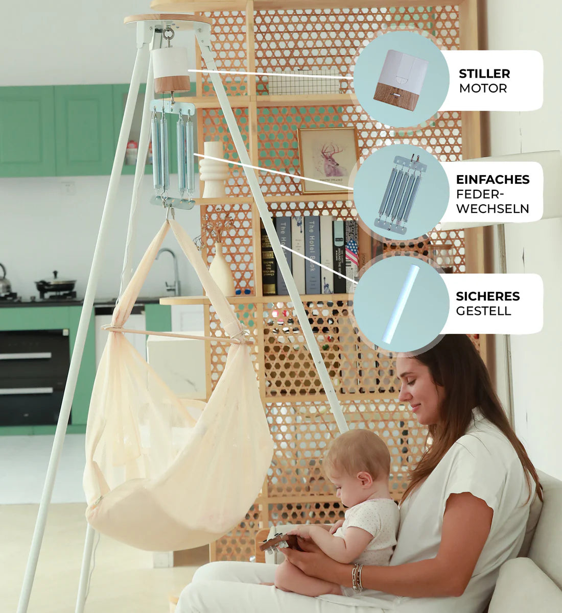 Federwiege inkl Motor - Set Sternentraum 2.0