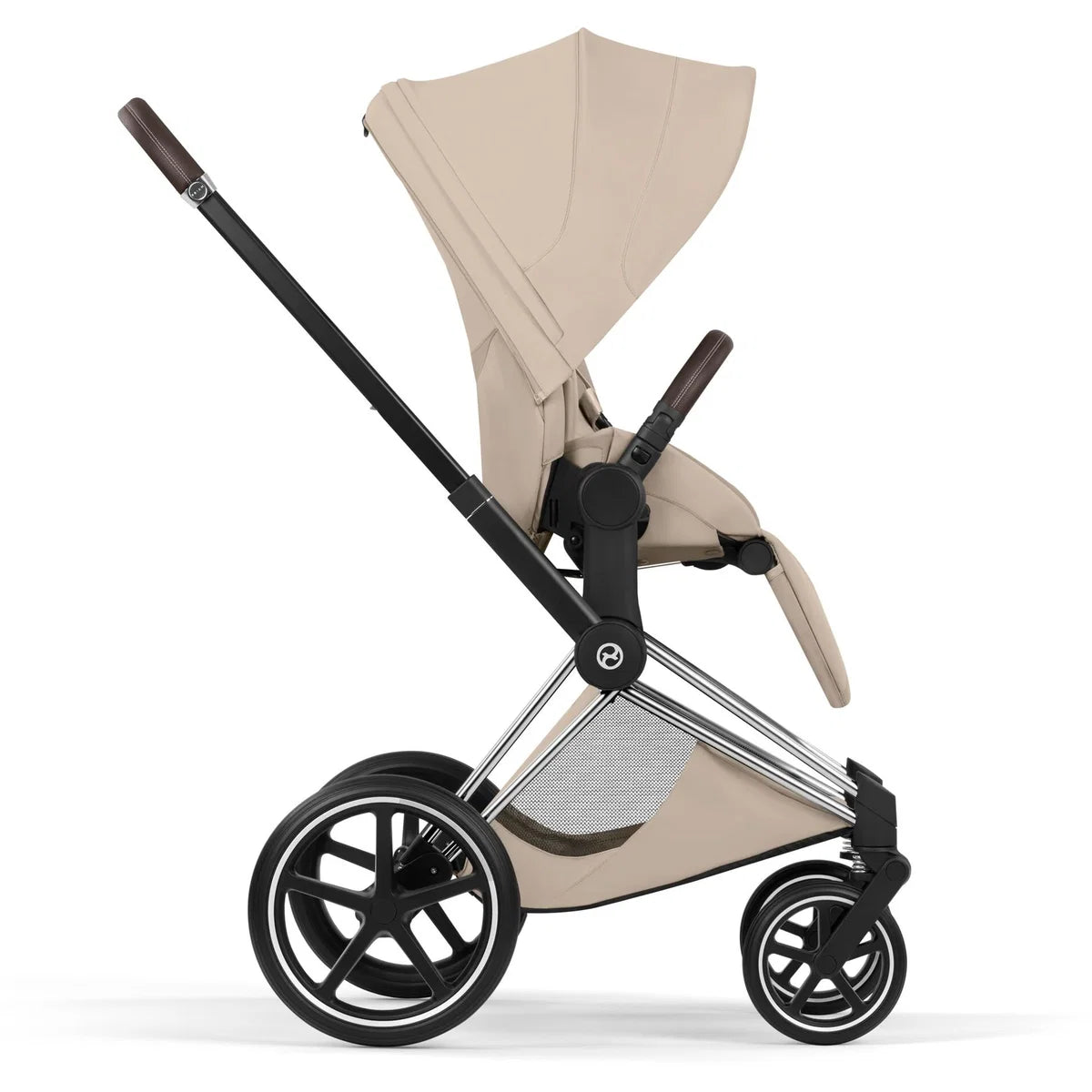 CYBEX Priam Style Chrome Bundle - Set 4in1 inkl. Cloud T & Base T Cozy Beige