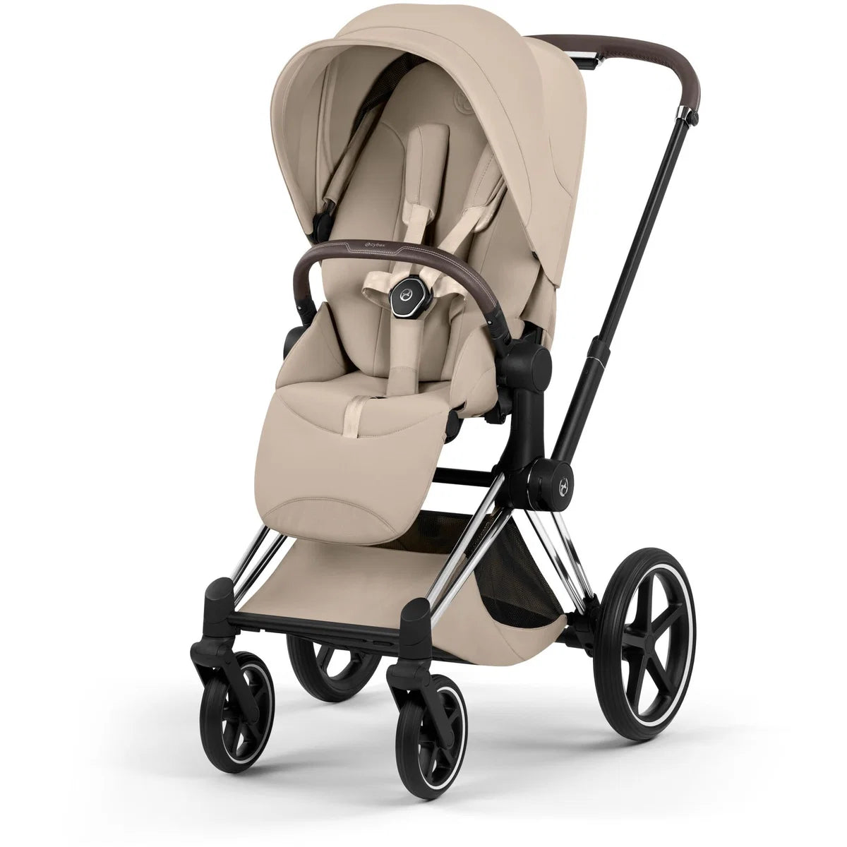 CYBEX Priam Style Chrome Bundle - Set 4in1 inkl. Cloud T & Base T Cozy Beige