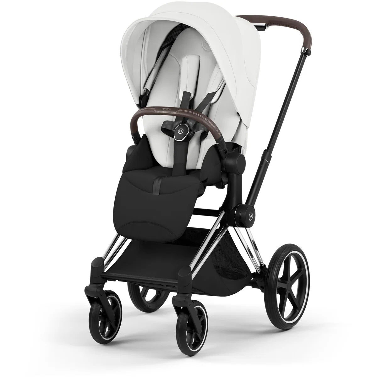 CYBEX Priam Style Chrome Bundle - Set 4in1 inkl. Cloud T & Base T Off White