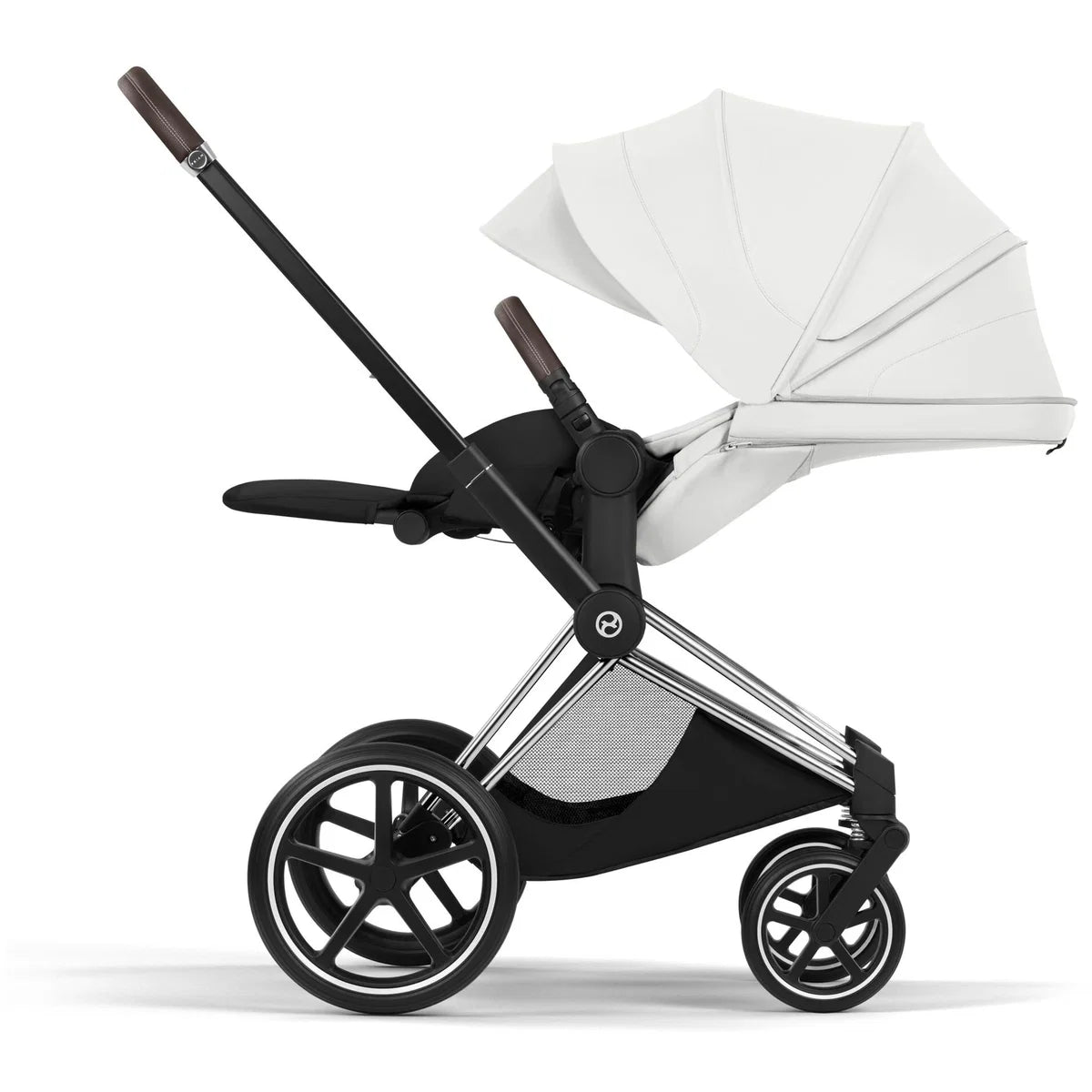 CYBEX Priam Style Chrome Bundle - Set 4in1 inkl. Cloud T & Base T Off White