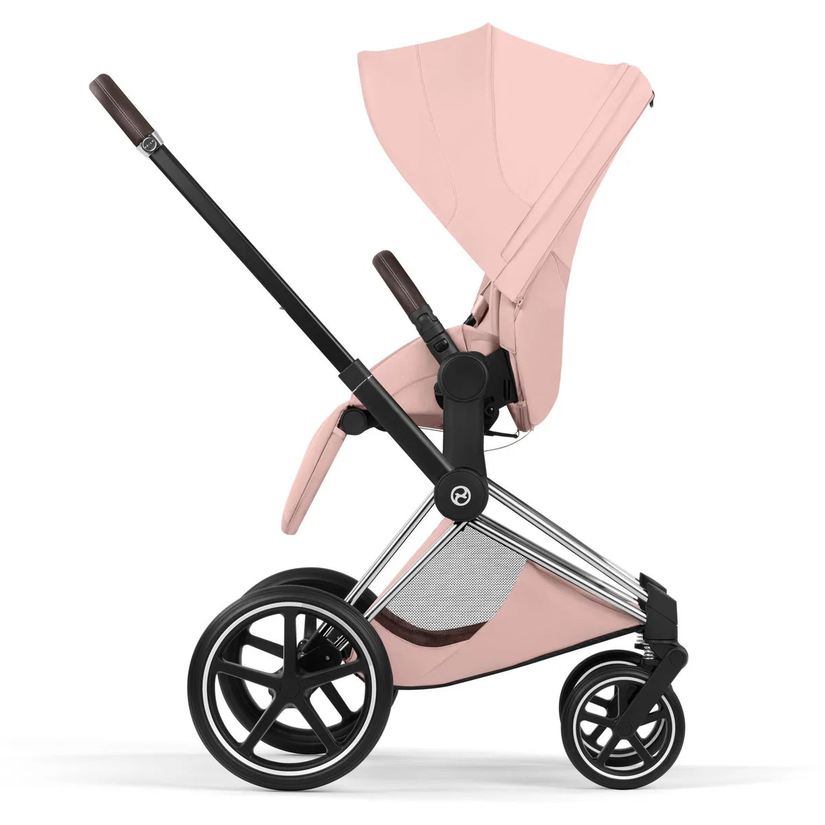 CYBEX Priam Style Chrome Bundle - Set 4in1 inkl. Cloud T & Base T Peach Pink