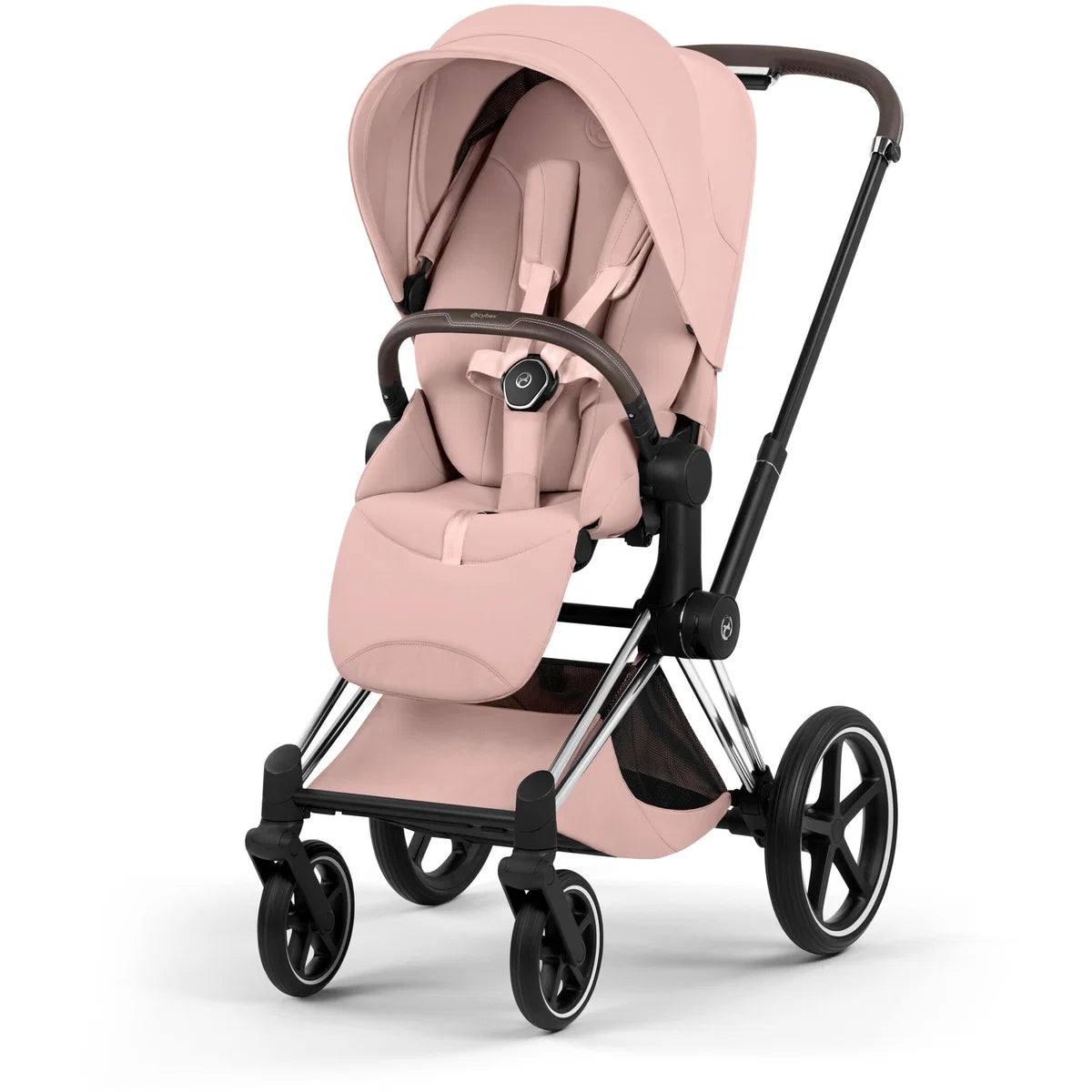 CYBEX Priam Style Chrome Bundle - Set 4in1 inkl. Cloud T & Base T Peach Pink