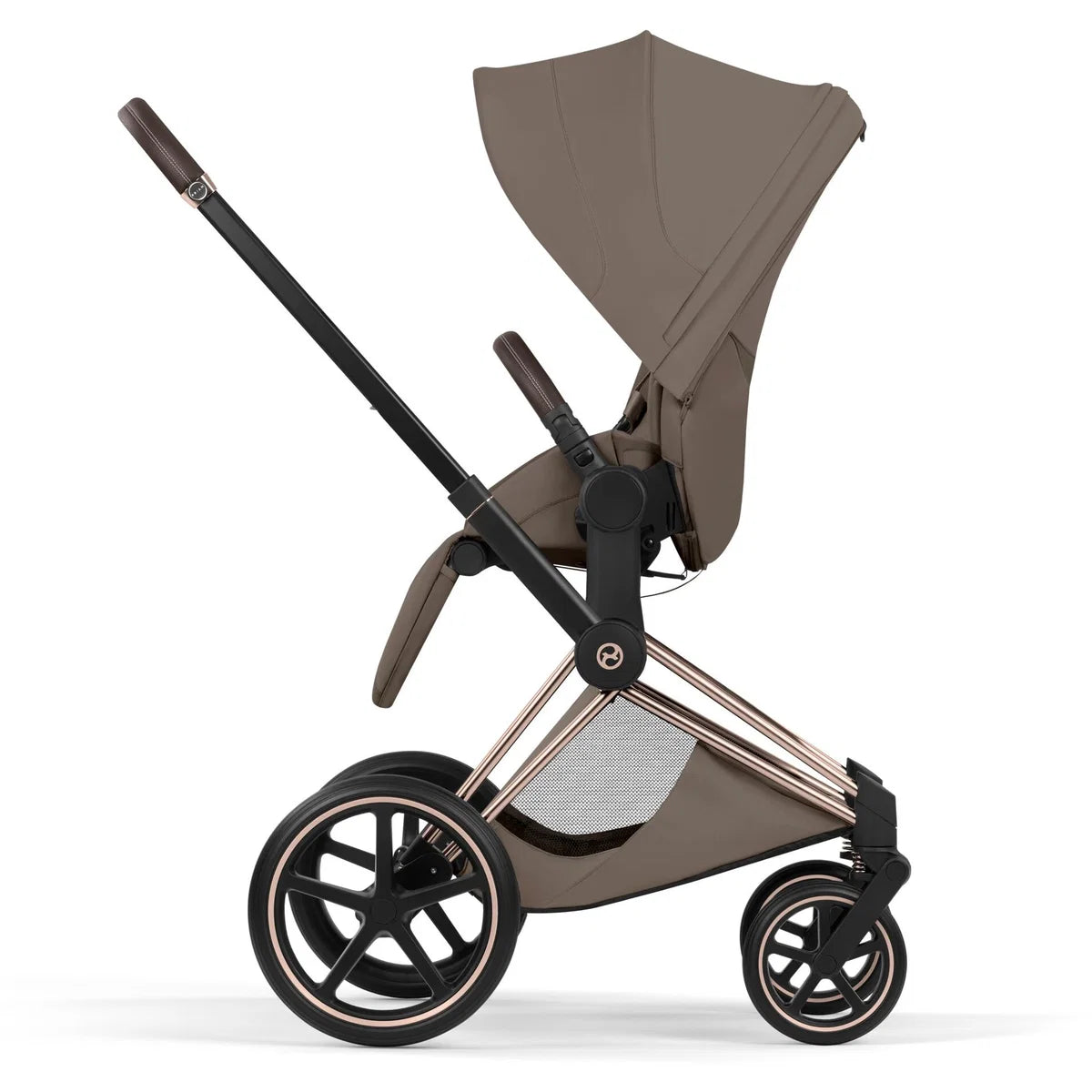 CYBEX Priam Style Rosegold Bundle - Set 4en1 incluant Cloud T & Base T Noir Sepia