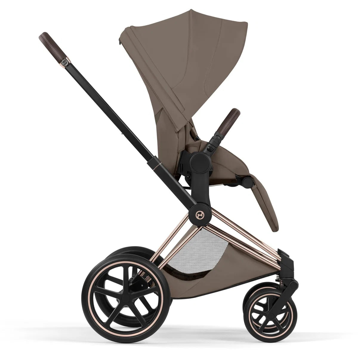 CYBEX Priam Style Rosegold Bundle - Set 4en1 incluant Cloud T & Base T Noir Sepia