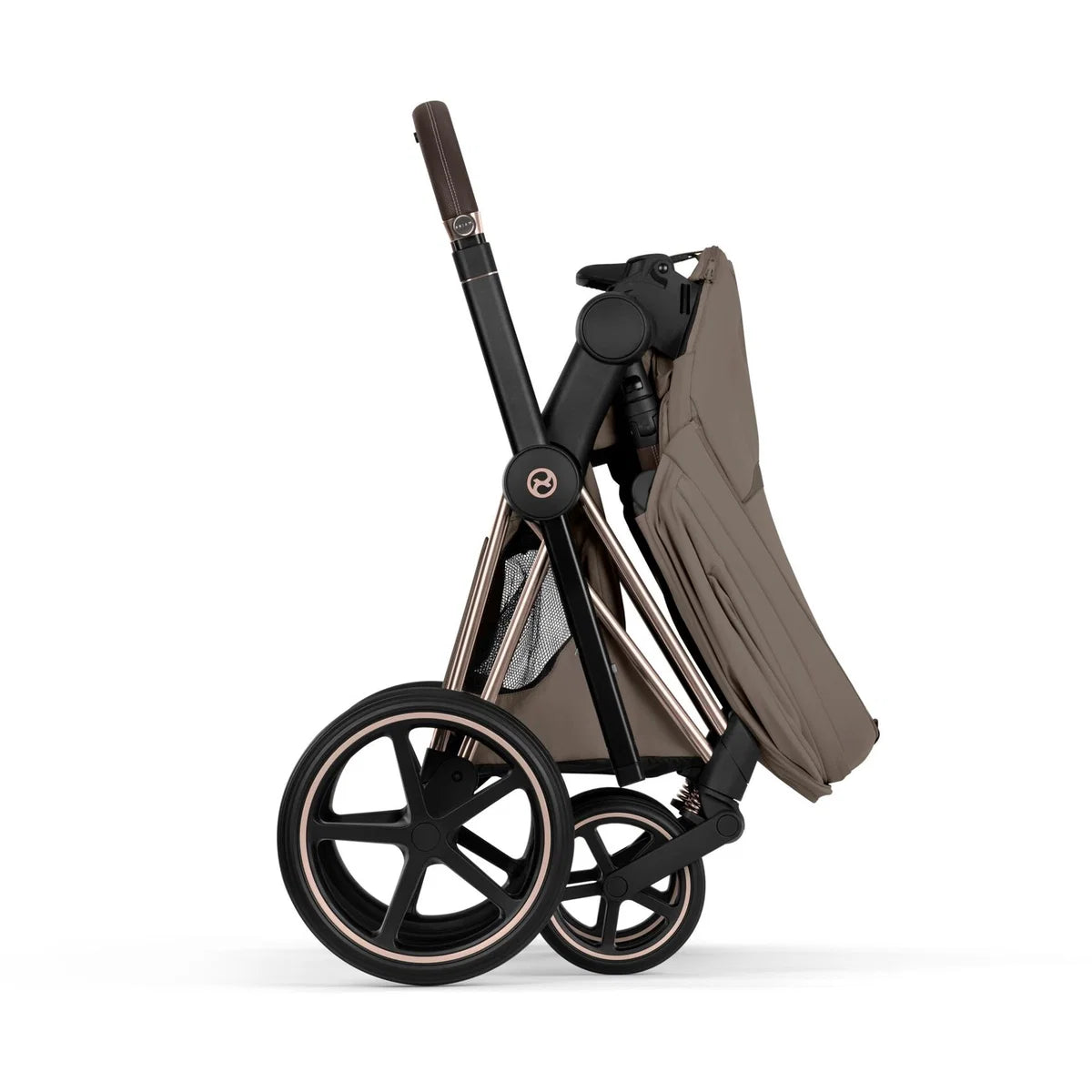 CYBEX Priam Style Rosegold Bundle - Set 4en1 incluant Cloud T & Base T Noir Sepia