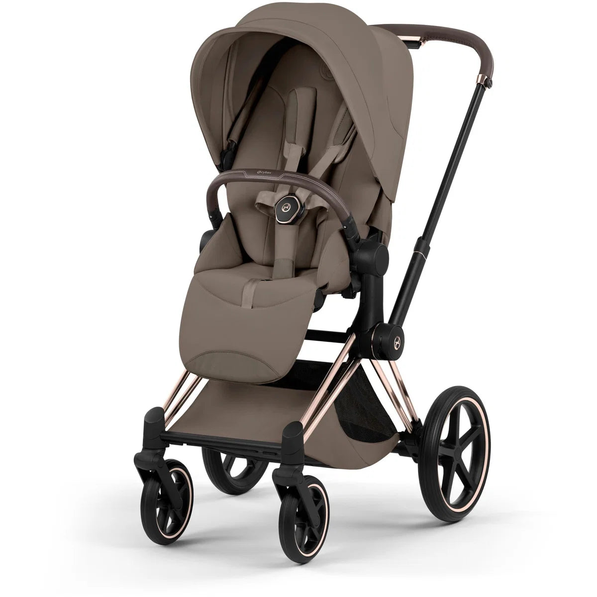 CYBEX Priam Style Rosegold Bundle - Set 4en1 incluant Cloud T & Base T Noir Sepia
