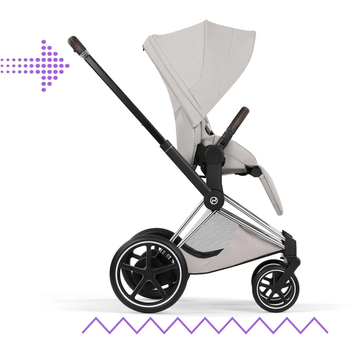 CYBEX E-Priam Style Chrome Bundle - Set 4in1 inkl. Cloud T & Base T City Grey