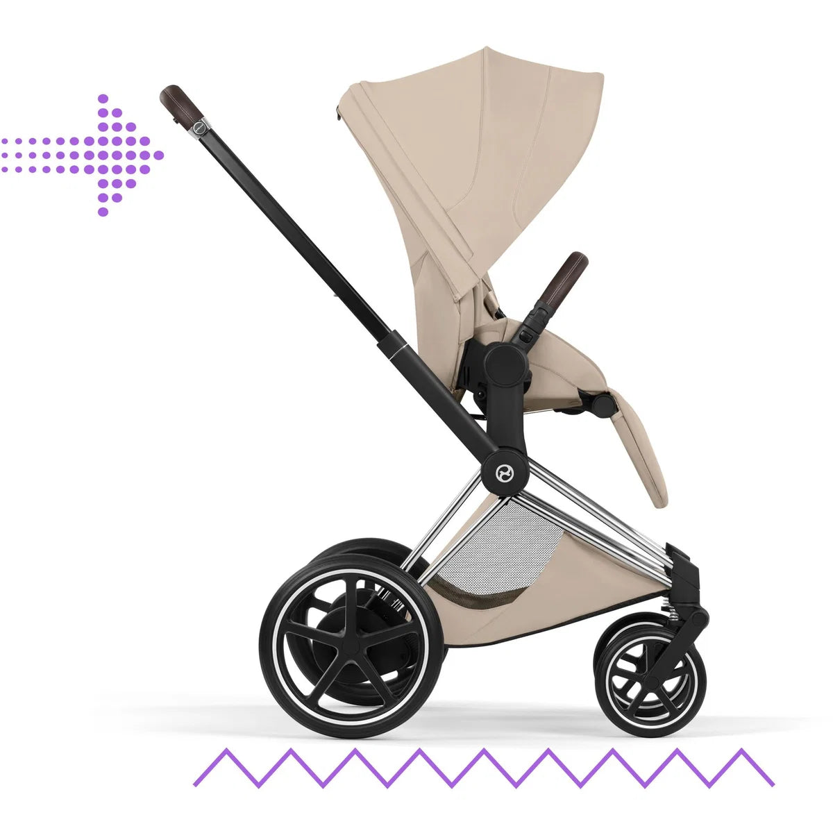CYBEX Priam Style Rosegold Bundle - Set 4en1 incluant Cloud T & Base T Noir Sepia