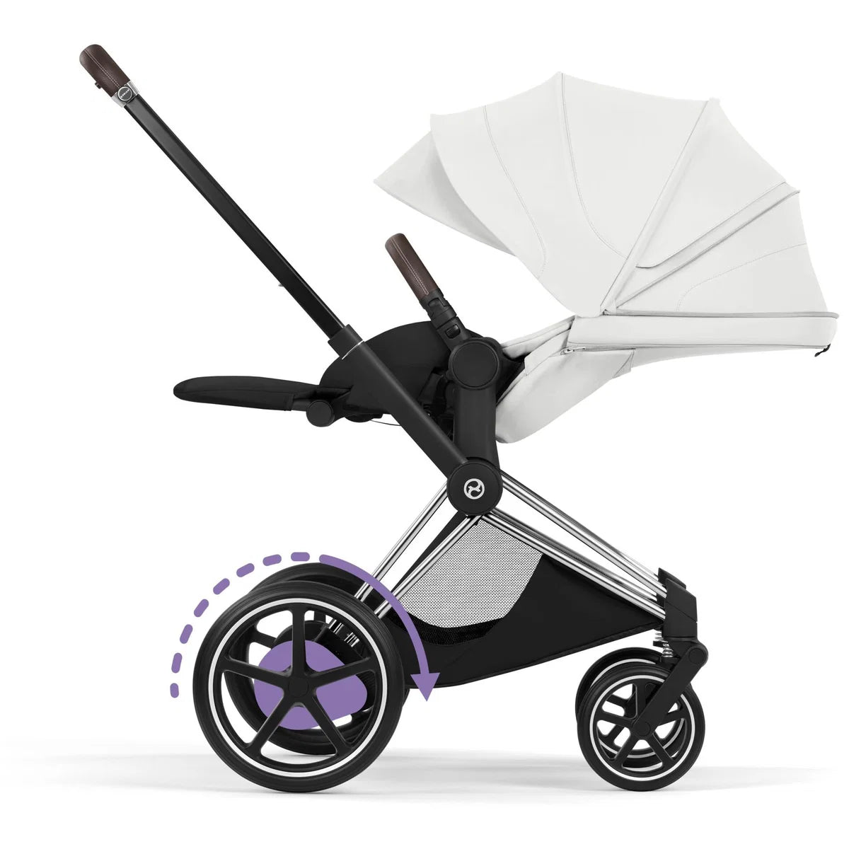 CYBEX E-Priam Style Chrome Bundle - Set 4in1 inkl. Cloud T & Base T Off White