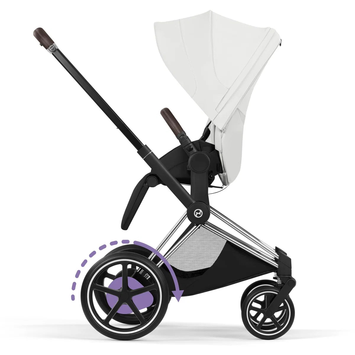 CYBEX E-Priam Style Chrome Bundle - Set 4in1 inkl. Cloud T & Base T Off White
