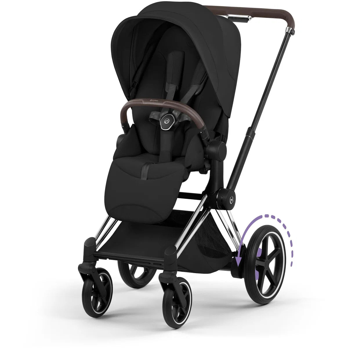 CYBEX E-Priam Style Chrome Bundle - Set 4in1 inkl. Cloud T & Base T Sepia Black