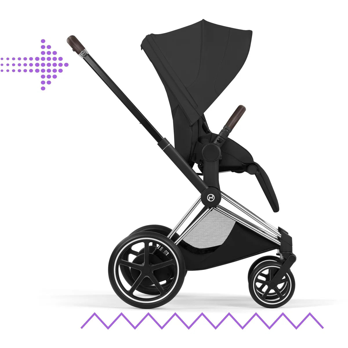 CYBEX E-Priam Style Chrome Bundle - Set 4in1 inkl. Cloud T & Base T Sepia Black