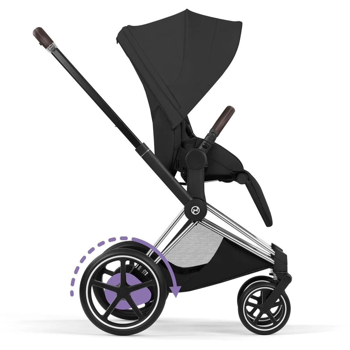 CYBEX E-Priam Style Chrome Bundle - Set 4in1 inkl. Cloud T & Base T Sepia Black