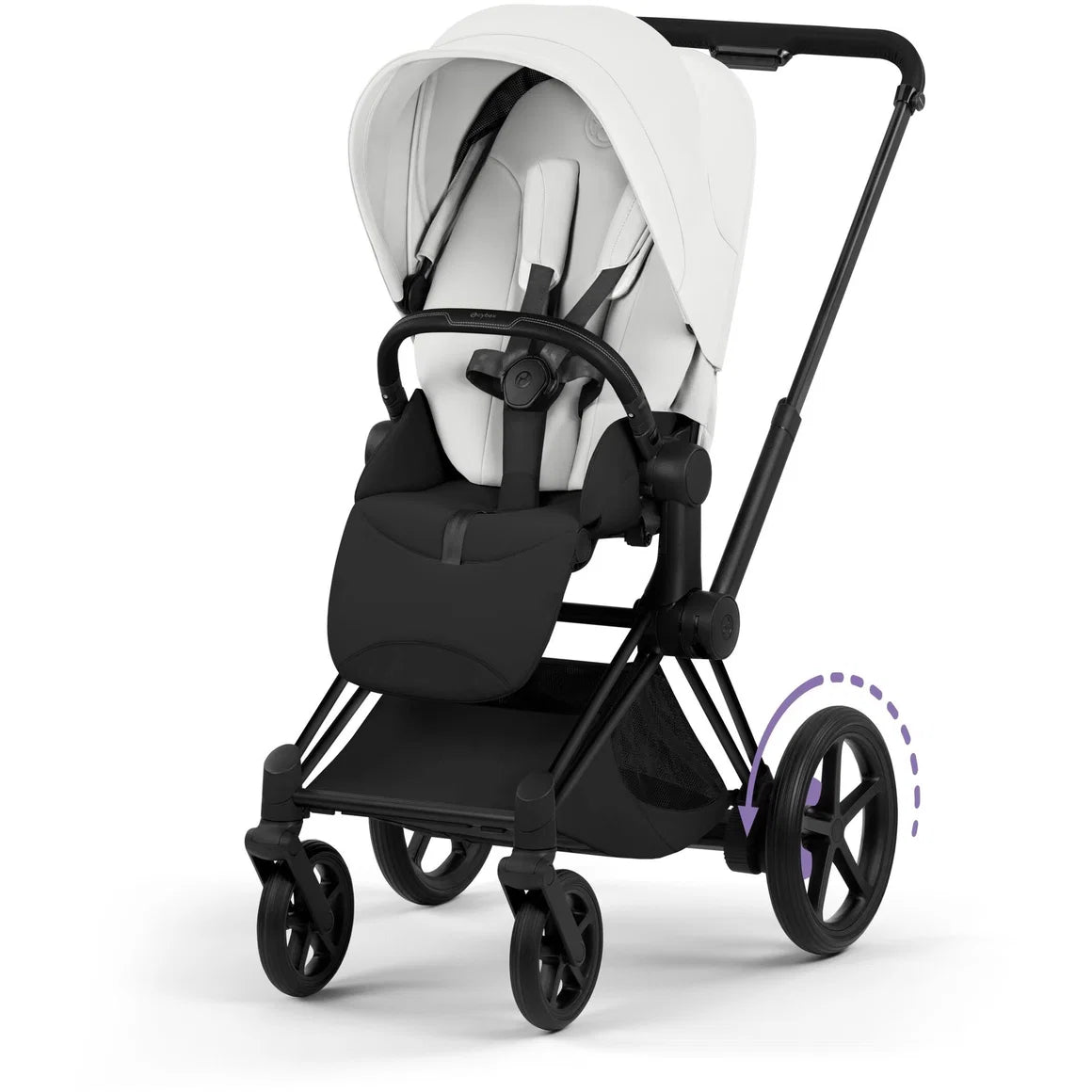 CYBEX E-Priam Style Matt Bundle - Set 4in1 inkl. Cloud T & Base T Off White