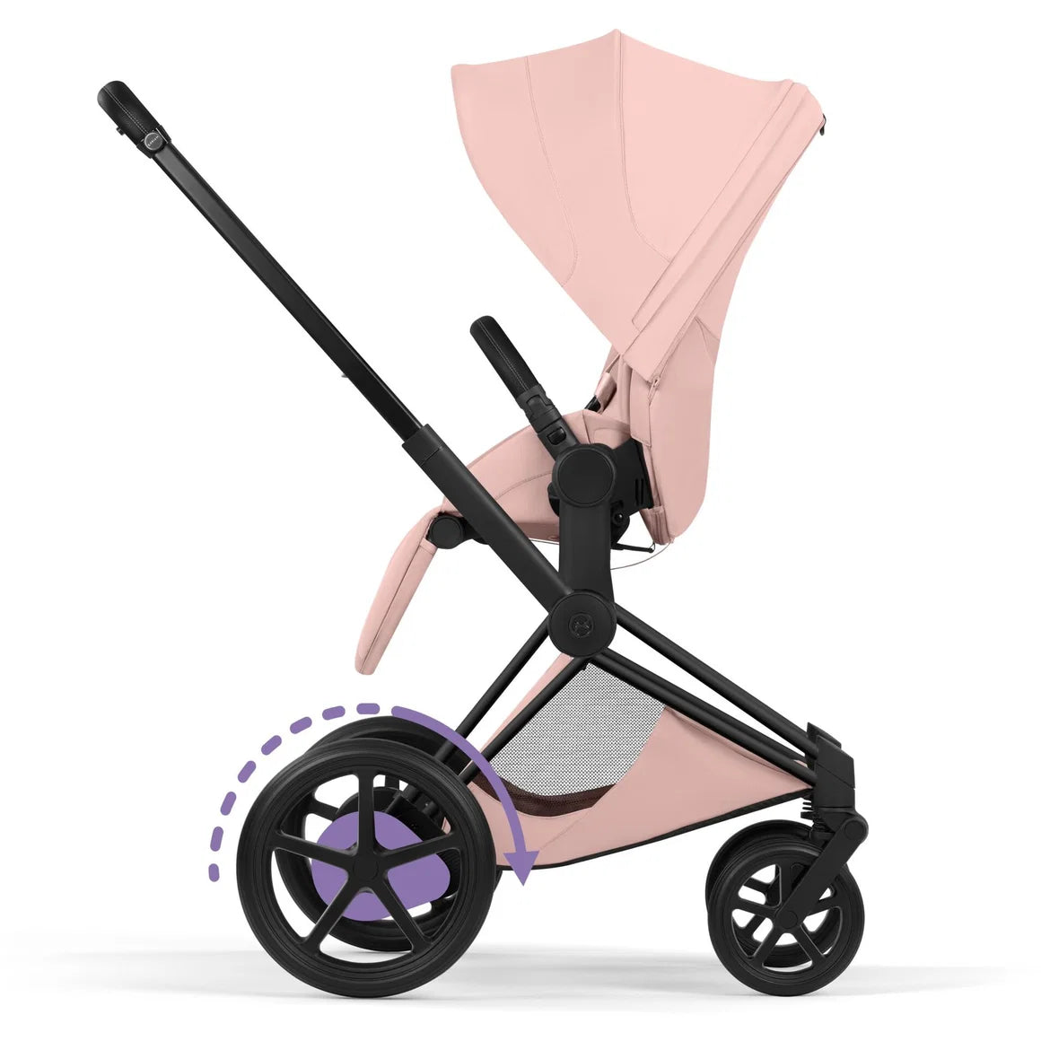 CYBEX E-Priam Style Matt Bundle - Set 4in1 inkl. Cloud T & Base T Peach Pink